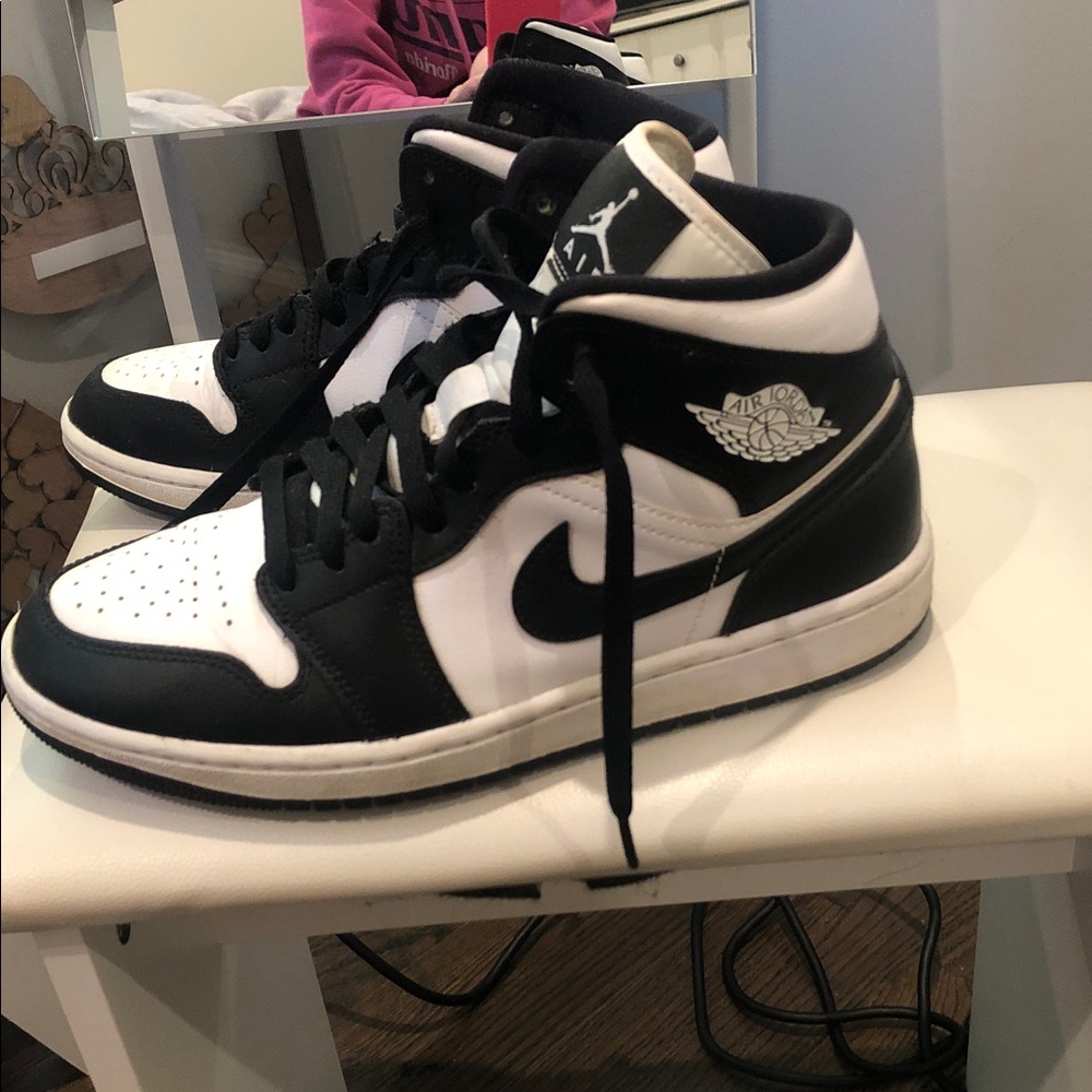 Jordan Black & White High Top Sneakers